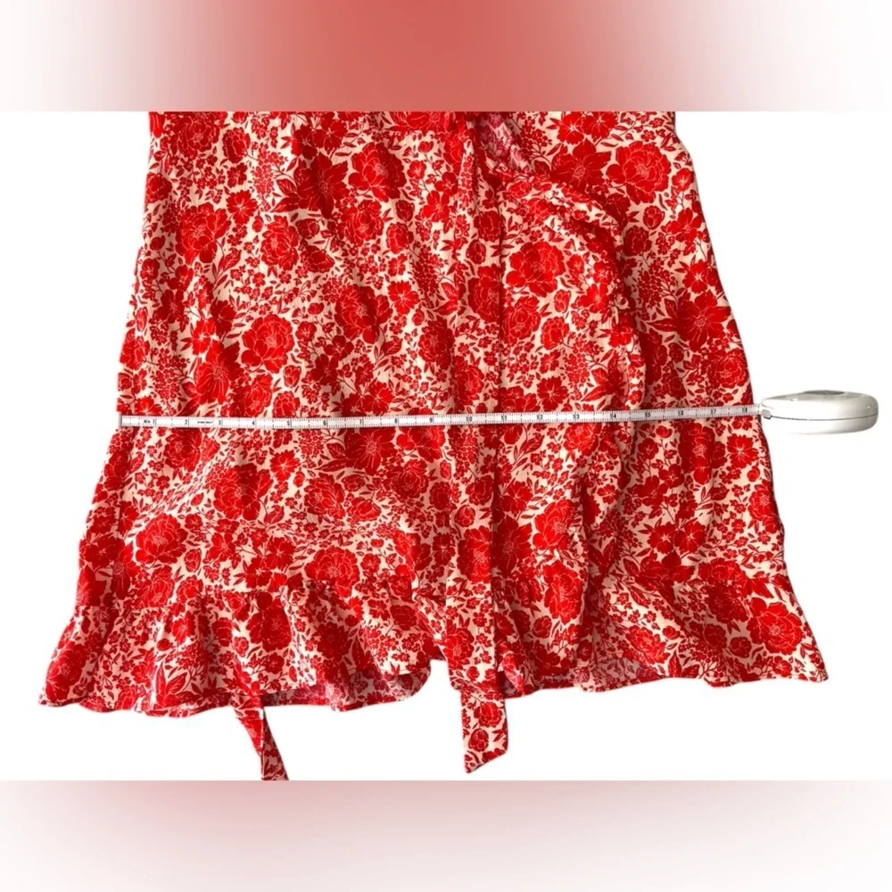 Topshop Petite Ruffle Mini Wrap Dress - Picture 8 of 9